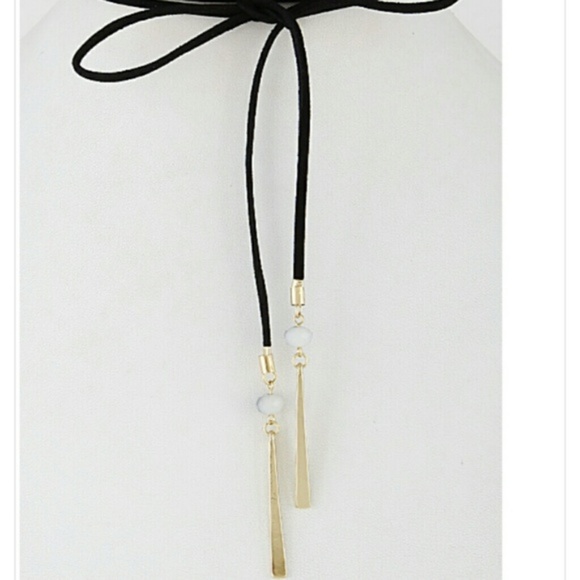 ποΈ Black Beaded Choker Necklace - Picture 4 of 5